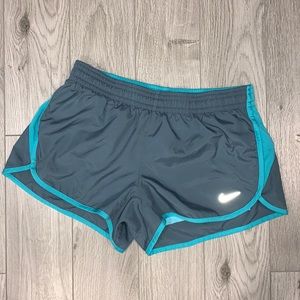 Nike Grey and Mint Shorts Size Medium